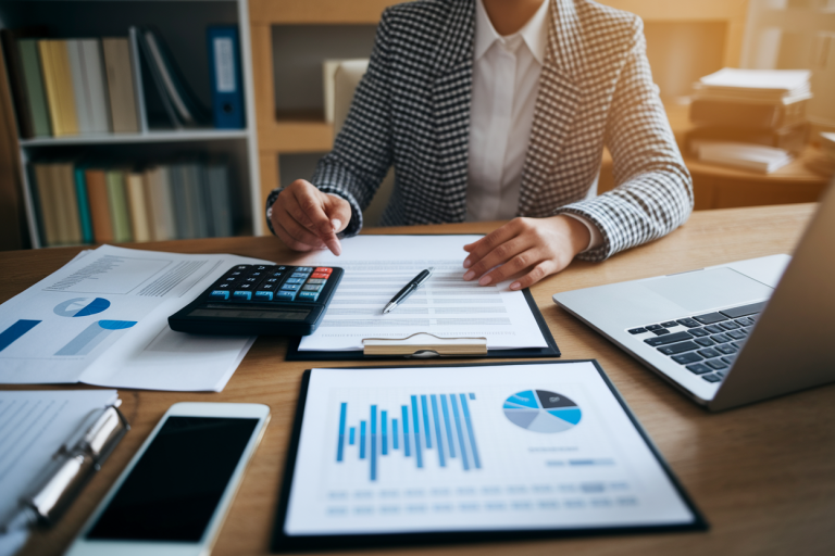 personne-bureau-documents-calculatrice-ordinateur