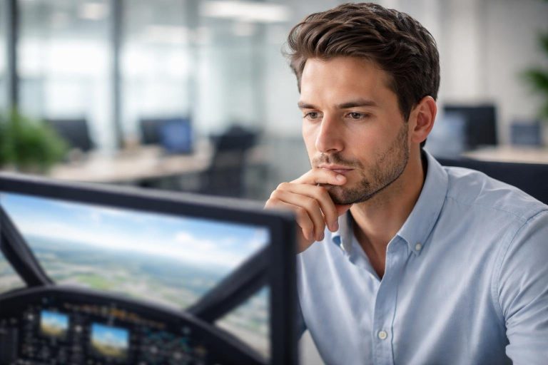 personne-concentree-ecran-bureau-moderne