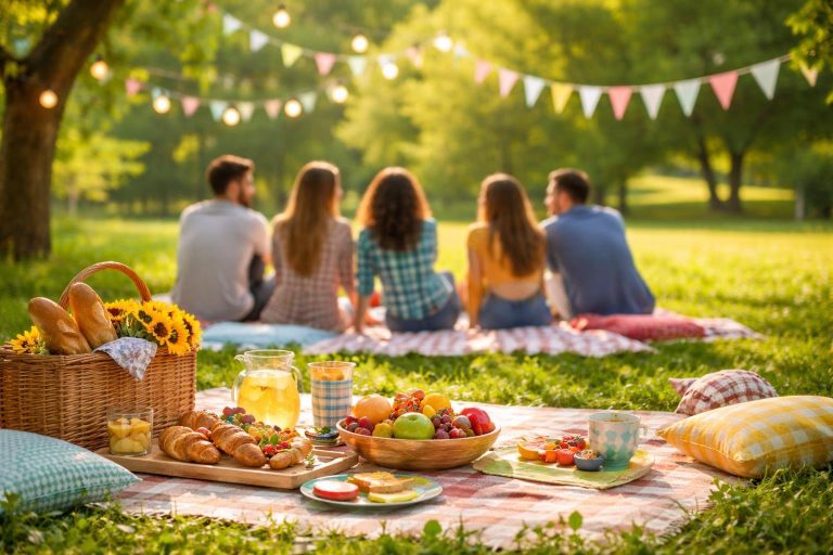 amis-pique-nique-parc-ensoleille-verdure