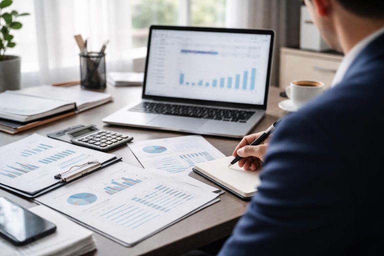 bureau-moderne-documents-ordinateur-personne