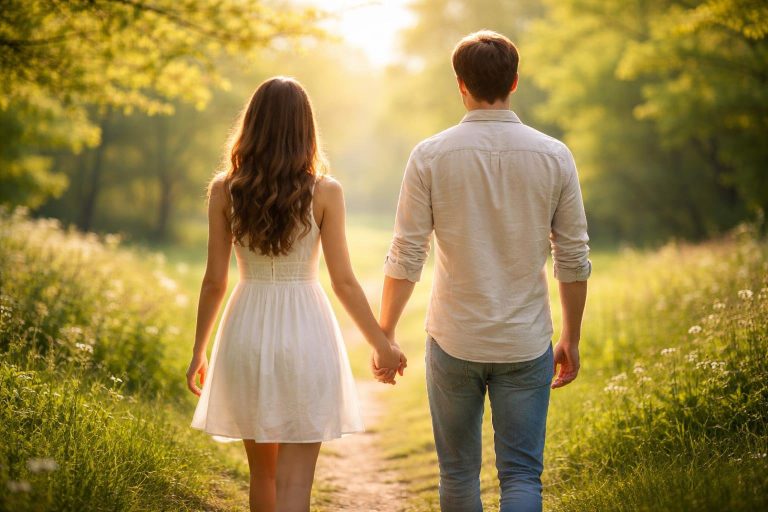 couple-marche-main-parc-ensoleille