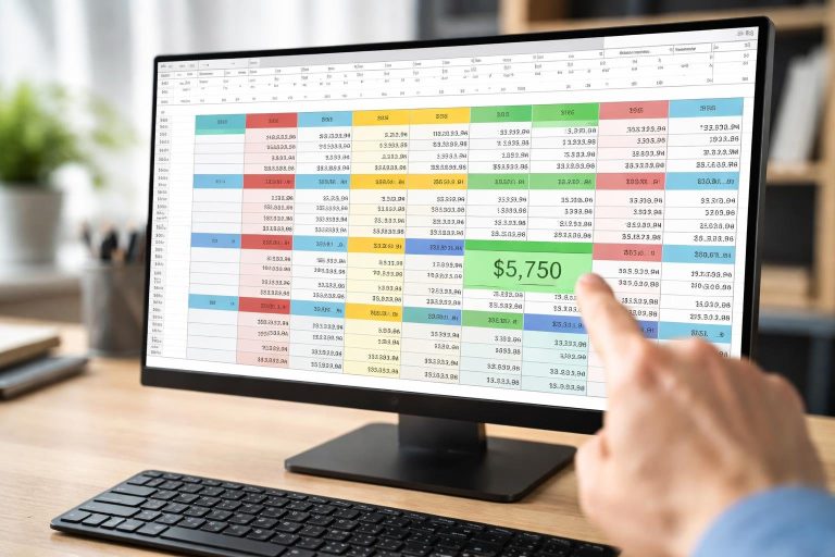 ecran-ordinateur-feuille-calcul-cellules