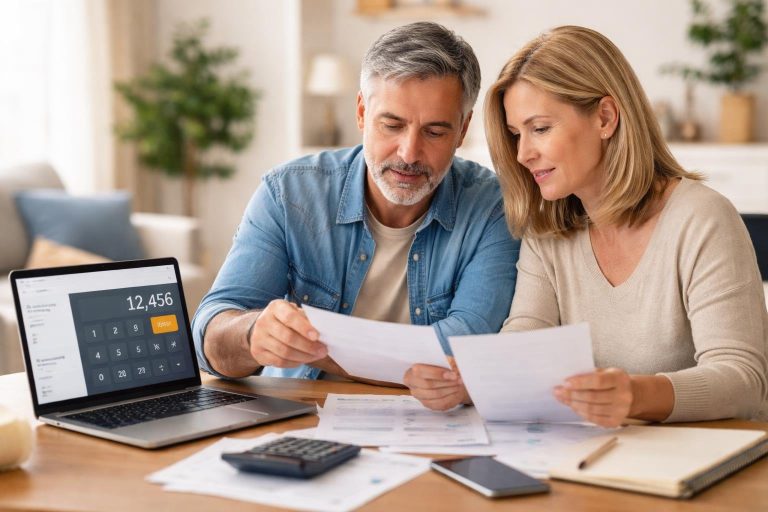 couple-table-documents-financiers-ordinateur