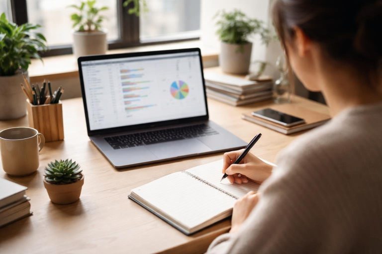 bureau-moderne-ordinateur-personne-carnet