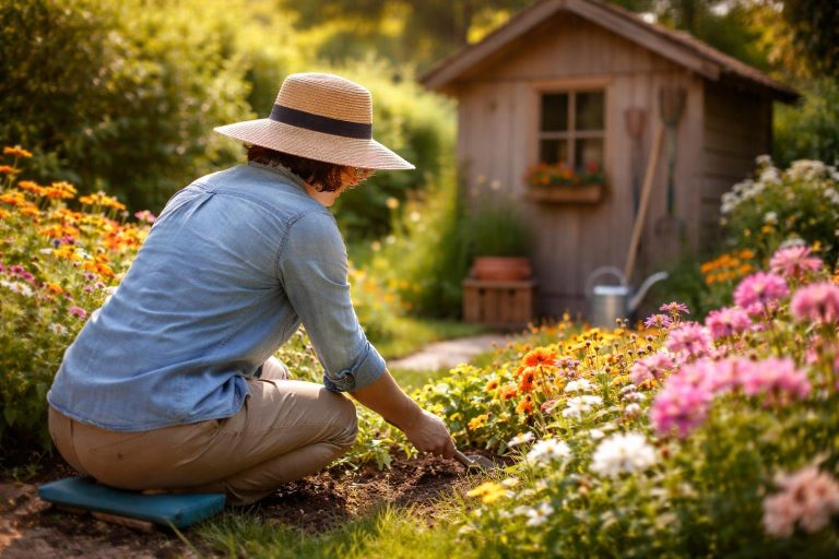 personne-jardinage-fleurs-cabanon