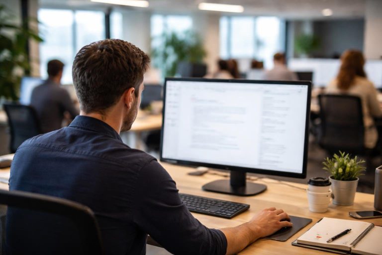 personne-bureau-moderne-ordinateur-flou